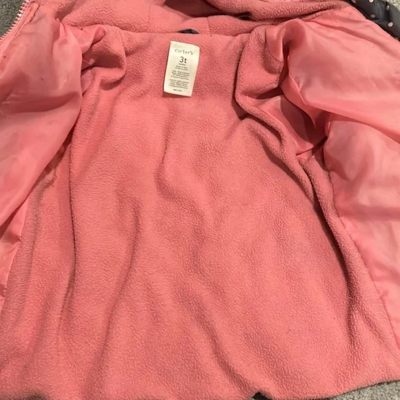 Carter’s Polka Dot Toddler Coat - Picture 3 of 5